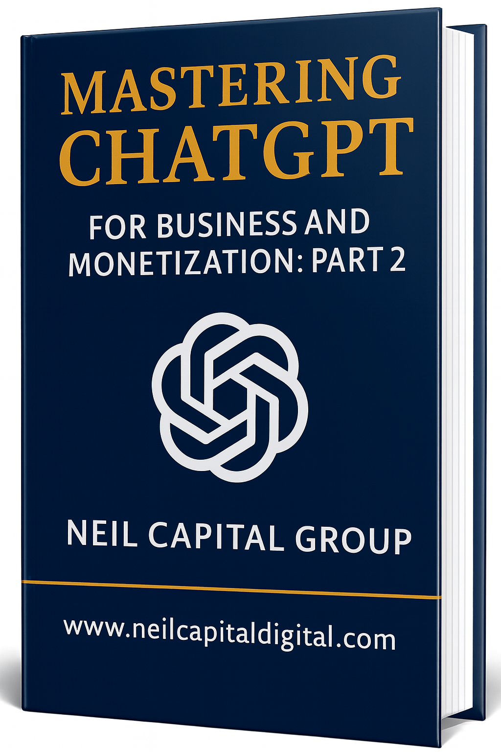 Mastering ChatGPT Part 2 eBook cover – AI business and monetization guide for entrepreneurs and marketers